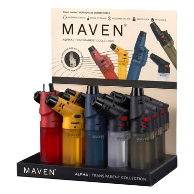 Maven Alpha+ Transparent Torch Lighters