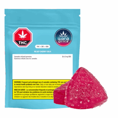 Wana Quick Ease Cherry Cola CBC 2ct Soft Chews