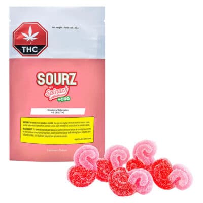SOURZ by Spinach Strawberry Watermelon 4:1 CBG:THC 5pk Soft Chews
