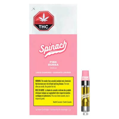 Spinach Pink Bubba Liquid Diamonds 1g Prefilled Vape Cartridge