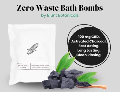 Blunt Botanicals Dark Matter Extra Strength Detox and Recovery Bath Bomb, CBD 100 mg, 90g