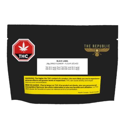 The Republic Black label 28g Dried Flower
