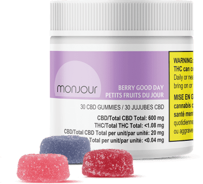 Monjour Berry Good Day CBD Soft Chews Assorted Coated 30x4.5g