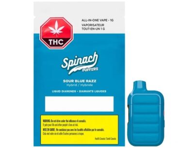 Spinach Sour Blue Razz Liquid Diamonds 1g Disposable Vape