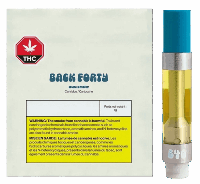 Back Forty Kush Mint 1.0 g Prefilled Vape Cartridge