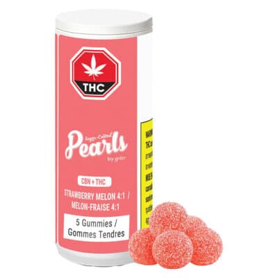 Pearls by gron Strawberry Melon CBN4:THC1 5 x 3.5g Soft Chews