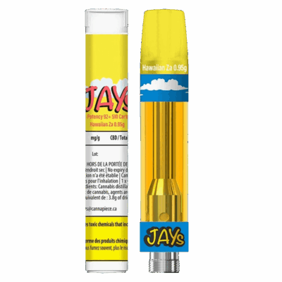 Jays High Potency 95+ Hawaiian Za 0.95g Prefilled Vape Cartridge