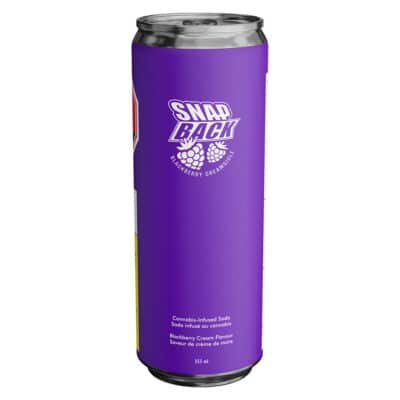 Snap Back Rosin-Infused Blackberry Creamsicle THC 355 ml Soda