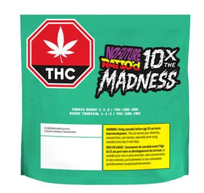 No Future Multipack of 10 No Future 10x the Madness: Ratio'd - Tropic Boost 1:1:2 THC/CBD/CBG 10x10g