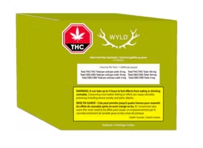 Multipack of 10, Wyld Pear 1:1 THC:CBG (100mg THC:100mg CBG) Soft Chews
