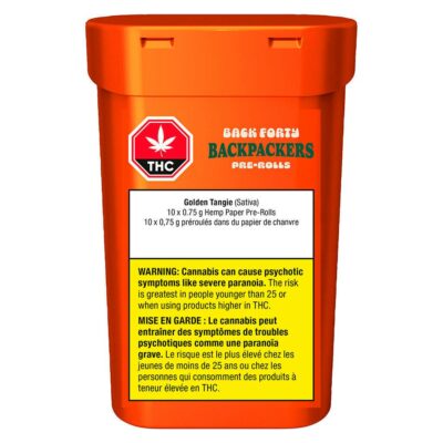 Back Forty Backpackers Golden Tangie 10 x 0.75g Pre-Rolls