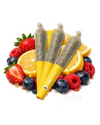Dab Bods Lemonberry 60's+ 3 x 0.5g Dbl Infused Pre-Rolls