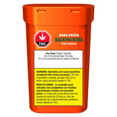 Back Forty Backpackers Blue Magic 10 x 0.75g Pre-Rolls