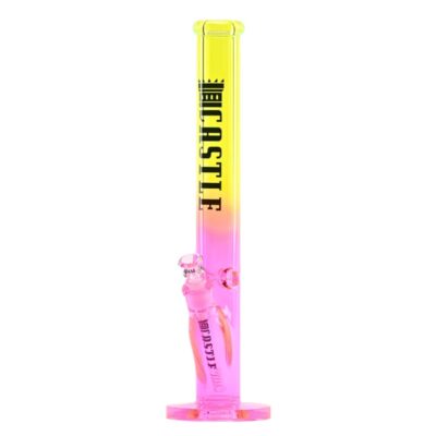 18" 9mm Castle Glass Coloured Straight Tube