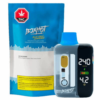 BOXHOT Blue Razz Lemonade Liquid Diamond Charged 1g Disposable Vape