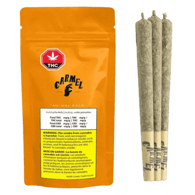 Carmel Cannabis Animal Face 3 x 0.5g Pre-Rolls