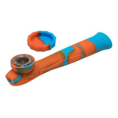 6 Inches Silicone Pipe with Inbuilt Glass Screen