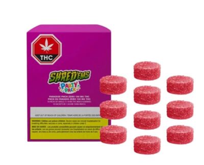 Shred'ems Multipack of 10, Shred'ems Pardise PNCH Zero MAX10 4.5g THC Soft Chew