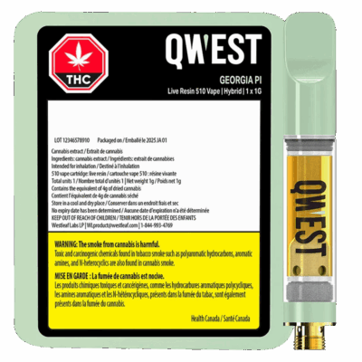 Qwest Georgia Pi Live Resin 1g Prefilled Vape Cartridge
