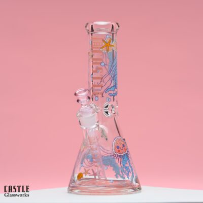 Jelly Fish 12 Inches Castle Glass Bong