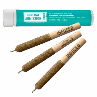 General Admission  Berry Sunshine 3 x 0.5g Infused Pre-Rolls