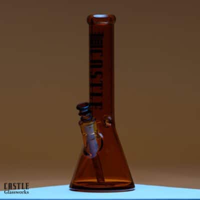 Luxe Electroplated 14 Inches Castle Glass Beaker Bong