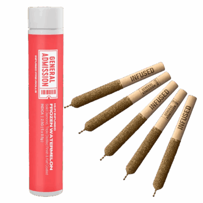 General Admission Frozen Watermelon Hi-Fi 5 x 0.5g Infused Pre-Rolls