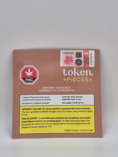 Token Creamy Hazlenut 10mg THC Chocolate