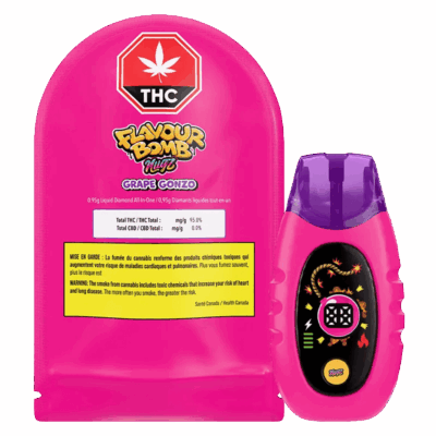 Nugz Flavour Bomb Grape Gonzo Liquid Diamond 0.95g Disposable Vape