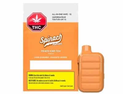 Spinach Pufferz Peach Iced Tea 1g Disposable Vape